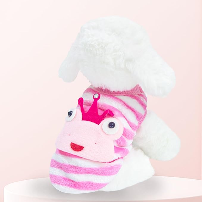 2 Pack Teacup Dog Clothes Warm Soft Fleece Extra Small Dog Sweaters for Puppy Chihuahua Yorkies Girl Fall Winter Cute Sweater Pet Clothes for Kitten, Rabbits, Guinea Pig, 3.5-6lbs XS Dog Sweater