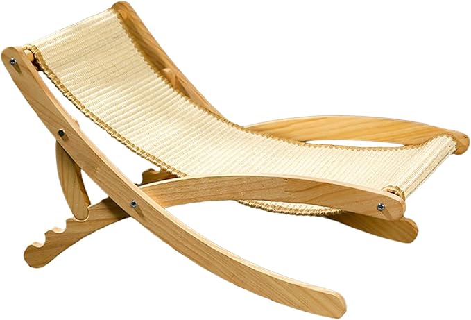 Foldable Cat Lounger - Adjustable Pet Chair, Space-Saving Foldable Bed for Cats, Comfortable Lounging and Resting Accessory, Portable Pet Furniture Tool for Travel Veterinary Bedroom Patio Living Room