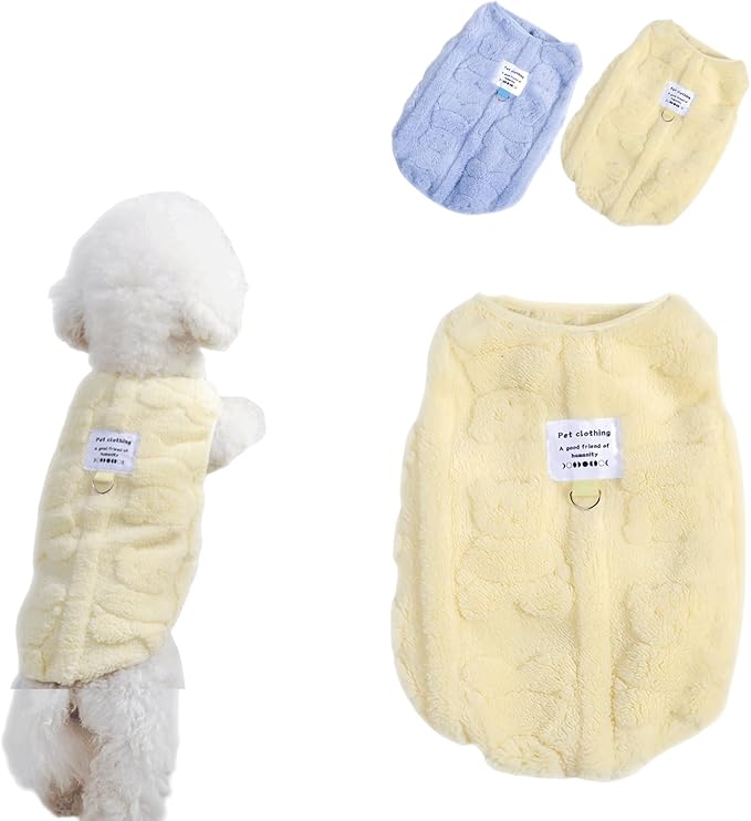 Warm Cat Apparel Cute Fluffy Cat Sweatshirt Cartoon Kitten Winter Coat Pullover Soft Skin-Friendly Knitwear (Large, Yellow2)