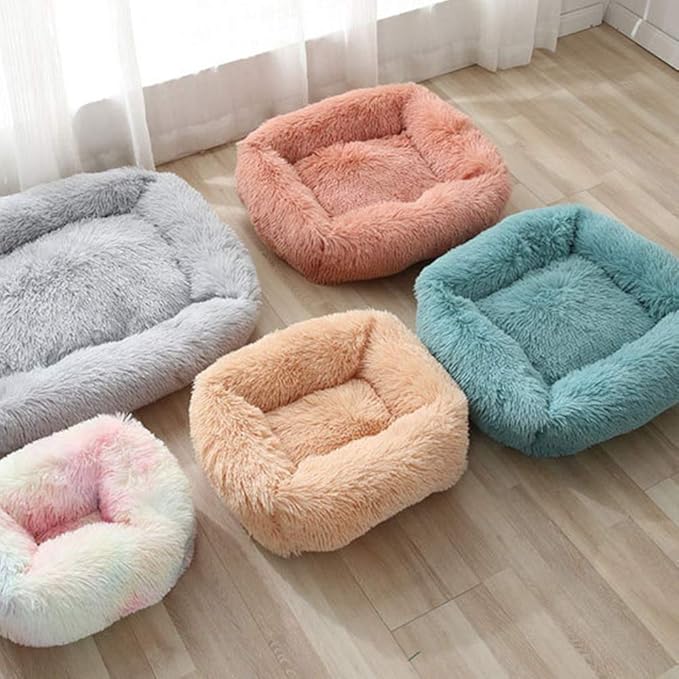La La Pet® Donut Dog Cat Bed Cozy Cave Pet Bed Burrow Dog Bed Calming Cuddler Self-Warming Pet Bed Soft Plush Pet Cushion Improved Sleep for Cats Small Medium Dogs Green XS
