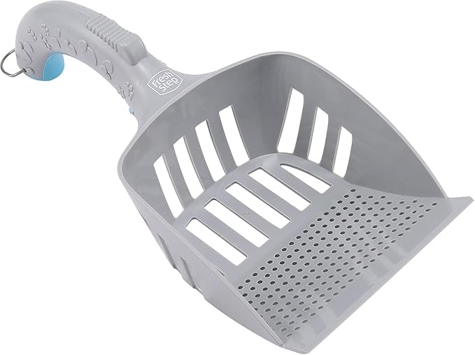 Fresh Step All in One Cat Litter Scoop, Deep Shovel with Ergonomic Non-Slip Handle, Wrist-Tilt Sifting Control, Easy-Clean Litter Scooper for Clumping and Pellet Litters - 2 Pack