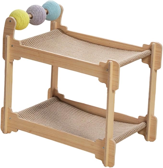 Baoblaze Cat Scratcher Bed Cat House Hut Cats Furniture Interactive Ball Toy Scratching Pad for Indoor Outdoor Cats Kitten Pet Playing