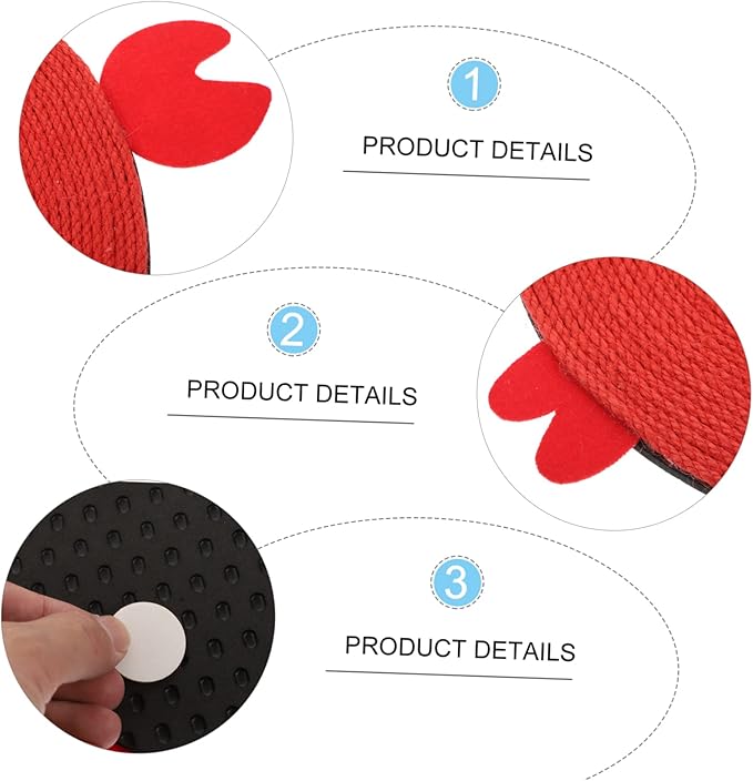 SUPVOX Crab Shaped Cat Scratch Board with Sisal Rope Indoor Cat Scratcher Cushion Natural Claw Grinding Mat for Home Play and Furniture Protection