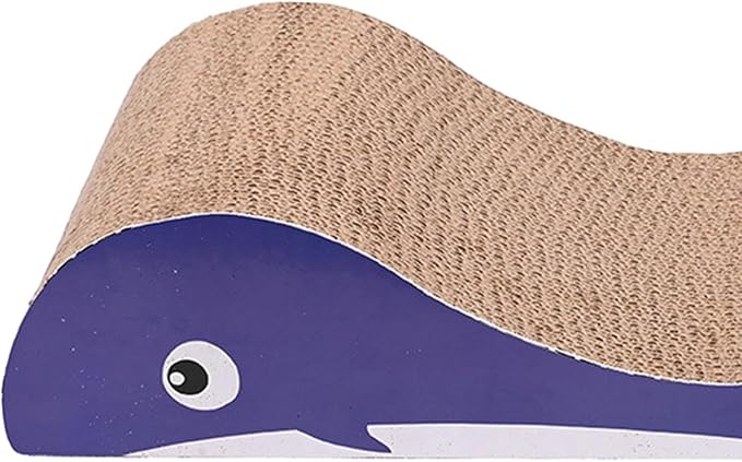 ing Pads Corrugated Scratching Couch Large Reversible Scratching Board er Cardboard for Cats Scratching, Whales, 41cmx21cmx11cm