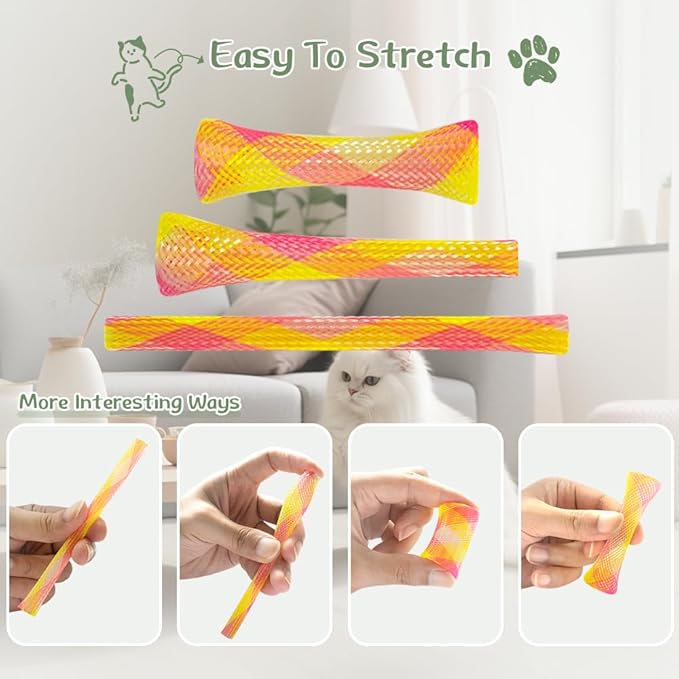 Cat Toys 40 Pack - Interactive Variety Set for Cats & Kittens with Cat Wand Toys, Feather Toys, Crinkle Balls, Springs & Silvervine Sticks to Reduce Anxiety & Destructive Behaviour