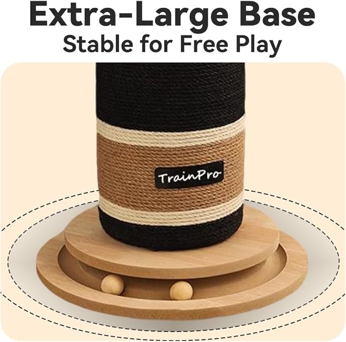 Premium Natural Hemp Cat Scratcher, Durable Scratching Post for Indoor Cats, Stable Climbing Pole, Furniture Protector, Kitten Play Tower, Activity Center with Bonus 20 X 15” Pet Bed