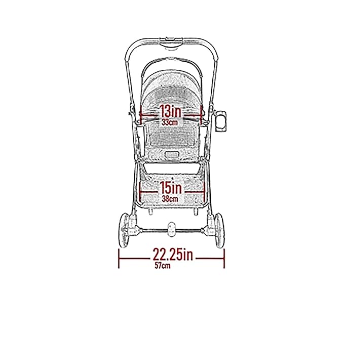 Pet Gear 3-in-1 Travel System, View 360 Stroller Converts to Carrier and Booster Seat with Easy Click N Go Technology, for Small Dogs & Cats, 4 Colors, Blossom- 4 Wheel