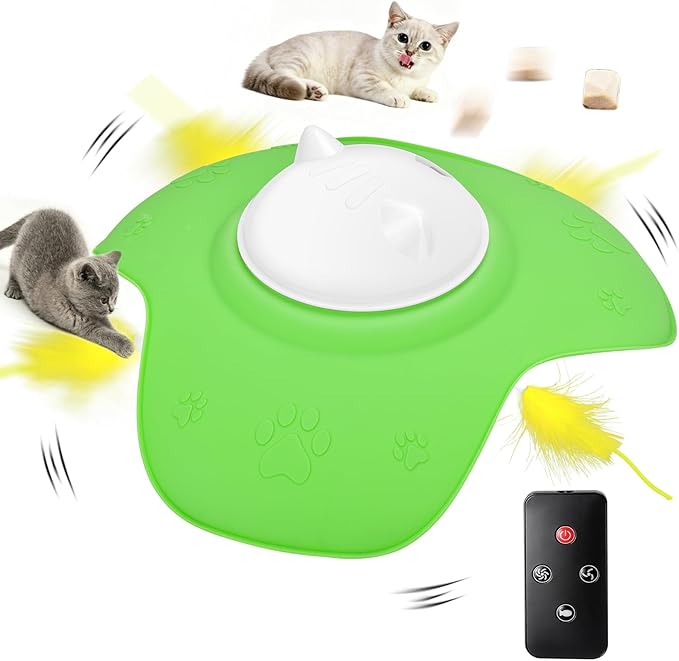 Interactive Cat Toys for Indoor Cats,Rechargeable Whack-a-Mole Automatic Treat Reward Feather Pop-Up Play Toy for Cats, Cognitive Stimulation & Exercise, Durable Pet Entertaining Game with Fluttering