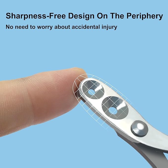 Cat Nail Clippers, Pet Nail Clippers, Cat Claw Trimmers, 2mm & 3mm Circular Cutting Holes for Small Animals Such as Birds, Bearded Dragon, Hamsters, Rabbits, Hedgehogs, Ferrets (Dark Pink)