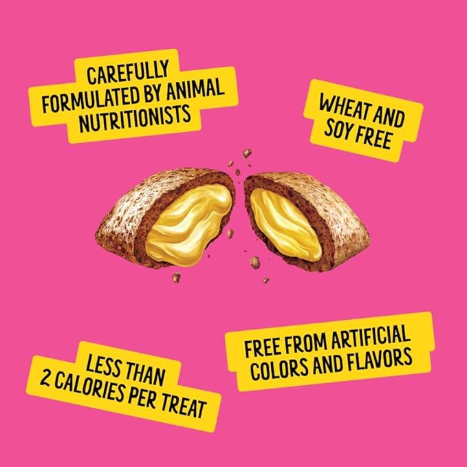 GYCO Bonkerrs Crunchy and Soft Cat Treats Paw Lickin Chicken Flavor 16 oz. Free from Artificial Colors and Flavors, Wheat & Soy.