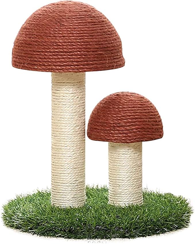 Cat Scratching Post Mushrooms Scratching Post Simulated Lawn Cat Climbing Frame Sisal Cat Scratcher Kittens Toy Home Furniture Protection
