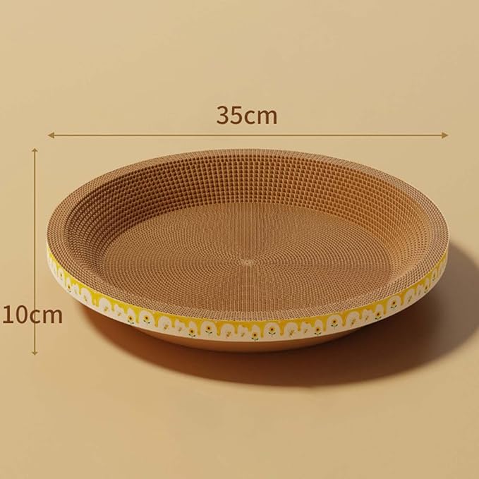 Round Cat Scratcher Pad Bed Round Cat Scratcher Board Interactive Toy Pet Cats Sleeping Bed for Small Medium Large Cats Kitty, 35cmx10cm