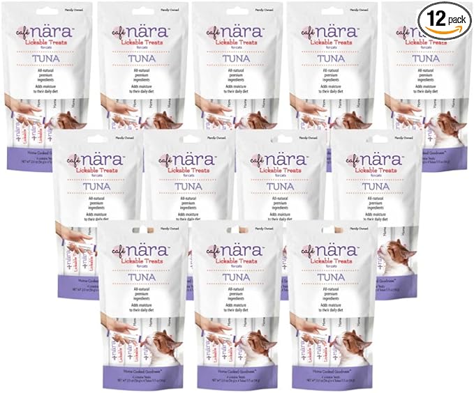 Café Nara Tuna Flavored Lickable Treats for Cats - Pack of 12