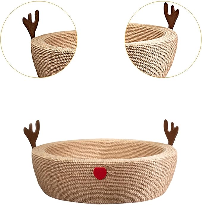 Cat Scratcher Cardboard Scratching Pad Sleeping Couch Bed Cat Scratcher Bowl for Furniture Protection Small Medium Large Cats L(L)