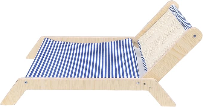 Dioche Cat Hammock Cat Hammock Bed - Wooden Elevated Lounger with Scratching Board for Cats - Cozy Sofa Design - Sturdy Pine Structure - Seasons