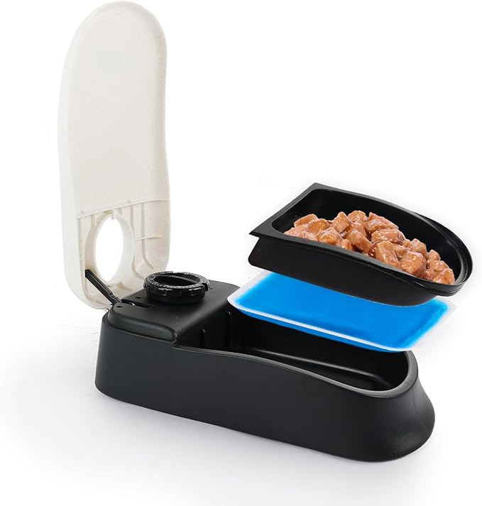 PAWISE Automatic Cat Feeder, 48-Hour Timer, with Ice Pack, 1.5 Cup