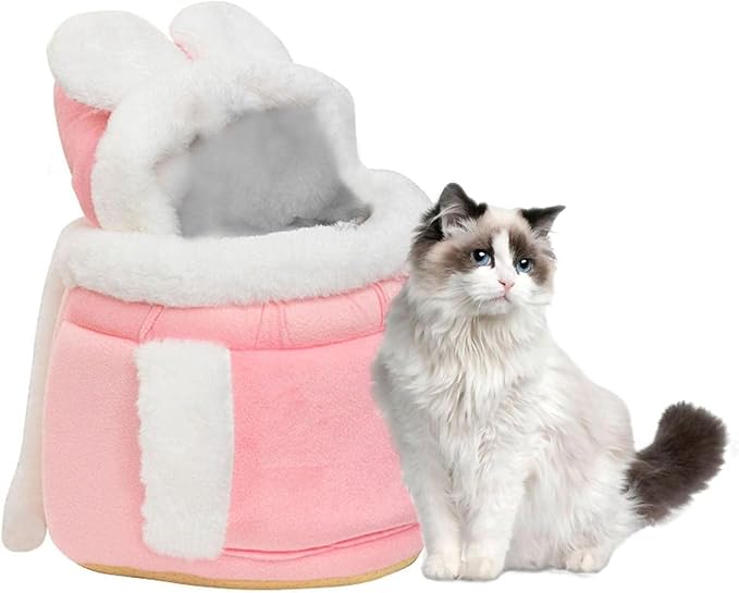 Cat Bag Carrier, Double Pocket Cat Front Pack, Comfortable Sling Carrier with Adjustable Buckle, Cozy Travel Carrier (Pink, Medium)