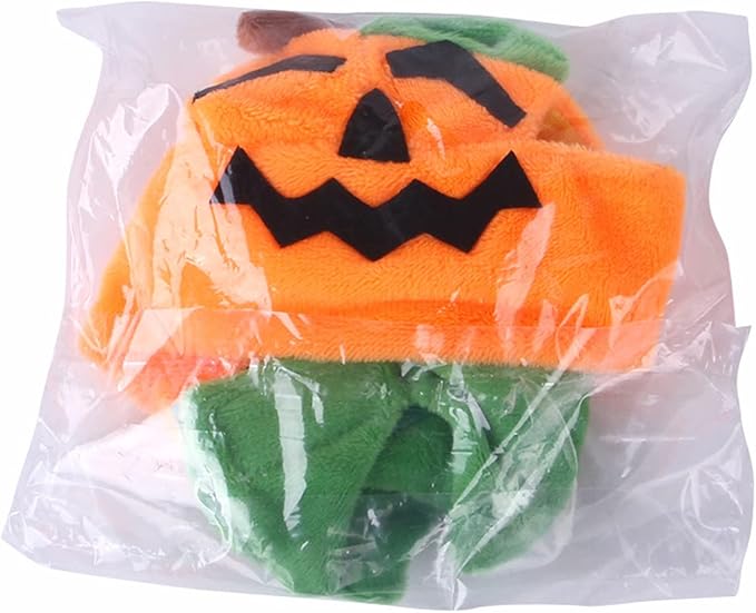 Halloween Cat Costumes Pumpkin Cat Hat Pet Cosplay Costume Cap for Halloween Kitty Dress Up Accessories