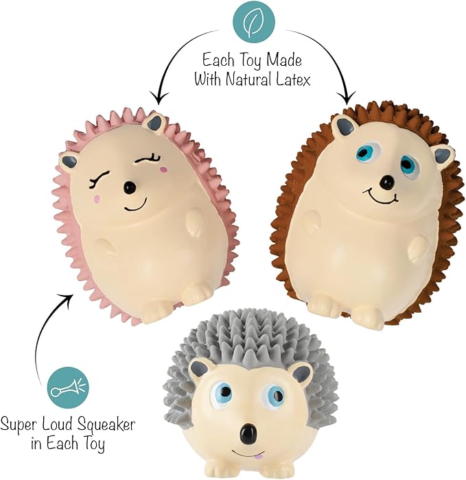 Fringe Studio Dog Toy Set, On A Roll, 3Pc Mini, Latex, Pet Shop Collection (367041)