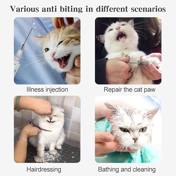Cat Muzzle for Grooming, Transparent Cat Helmet Anti Bite Muzzles Adjustable Breathable Kitty Hood Anti Bite Bubble Astronaut Groomin Mask for Pet Bath Nail Trimming (m)
