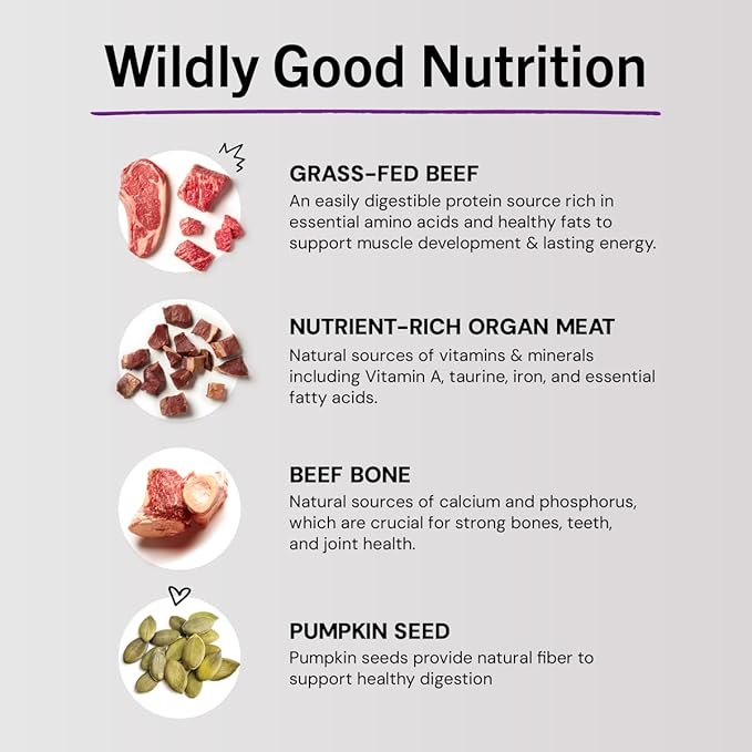 Stella & Chewy's Freeze-Dried Raw Cat Dinner Morsels - Premium Beef Recipe with 98% Grass-Fed Meat & Organs - Natural Grain-Free Cat & Kitten Food - Made in USA - 3.5 oz