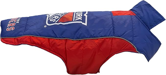 Pets First NHL New York Rangers Puffer Vest for Dogs & Cats, Size Large. Warm, Cozy, and Waterproof Dog Coat, for Small and Large Dogs/Cats. Best NHL Licensed PET Warming Sports Jacket