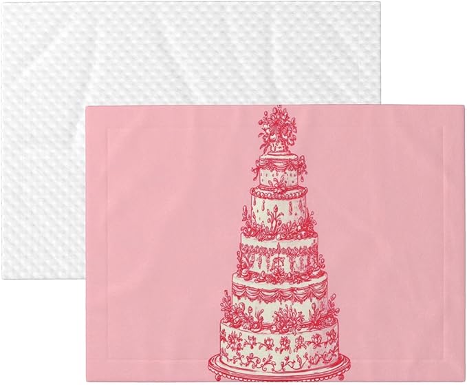 Cat Dog Blanket Simple Red Line Drawing Multi-Tiered Cake Ultra Soft Warming Mat for Indoor Pet Beds Furniture 27.6 X 19.7inch