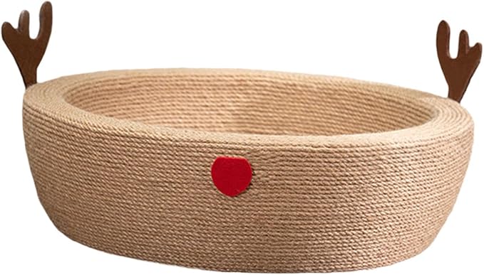 Cat Scratcher Cardboard Scratching Pad Sleeping Couch Bed Cat Scratcher Bowl for Furniture Protection Small Medium Large Cats L(L)