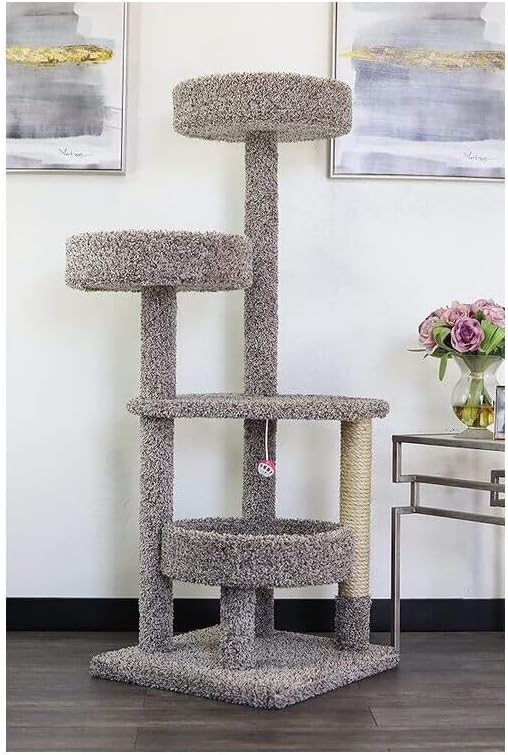 HomeStock Cat Tower with Beds - 30" x 29" x 54" - Scratching Post & Climbing Tree Speckeled/30 L x 29" W x 54" H