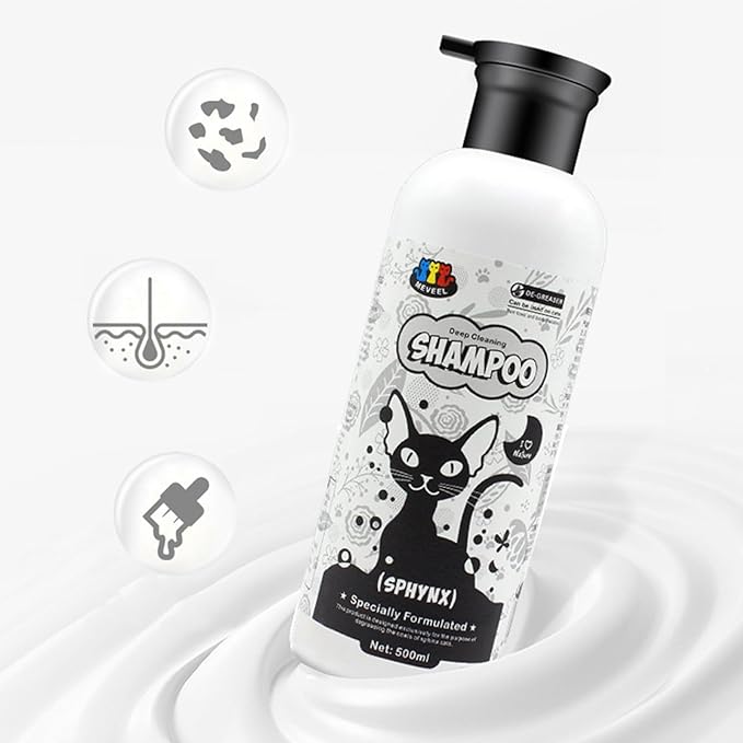 Kitten Shampoo Oil Control (500ml) for Sphinx Cats Oil Control Soothing Shampoo for Sphinx Hairless Cats Pet Supplies for Dogs