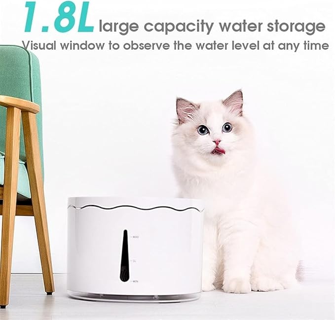 GeRRiT 1.8L Automatic Cats Fountain Pet Water Dispenser Feeder LED Dog Cats Drinking Bowl Container pet Water Dispenser