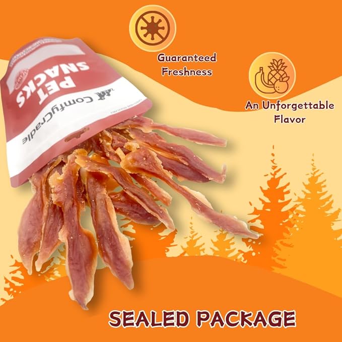 Duck Jerky Dog Treats, High-Protein & Low-Fat Chewy Snacks, Novel Protein for Sensitive Dogs & Shiny Coats, Grain-Free (2 Pack x 14.11 Ounce(Pack of 2),Duck)