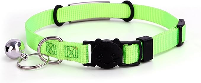 Personalized Kitten Cat Collar with Safe Breakaway Quick Release Buckle Bell ID Tag Custom Name and Phone Number for Boy Girl Cats