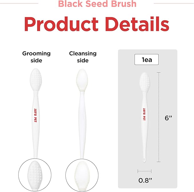 JAYU PET Black Seed Brush - Cat Grooming and Exfoliating Double-Sided Brush for Acne and Chin Treatment (3PCS)