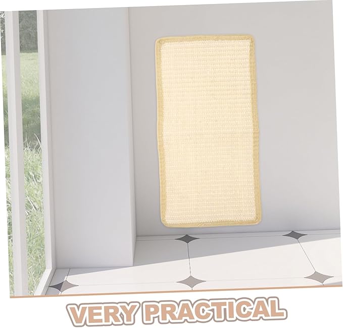 Toddmomy Cat Scratch Pad Sisal Pet Scratch Rug for Furniture Protection Washable Cat Sisal Bed