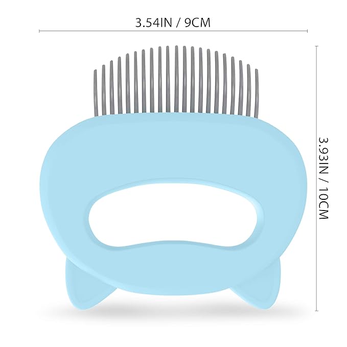 Cat Grooming Comb - Blue Massage Comb - Light Hair or Fur Removal Soft Dematting Detangling and Deshedding - Pet Shedding Remover Tool for Cats Dog Rabbit