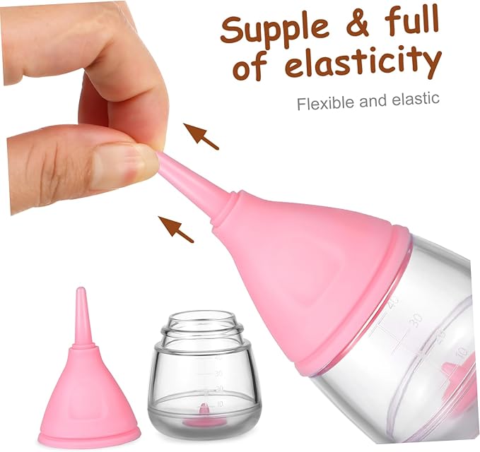 Pet Nursing Bottle for Kittens Puppies Feeding Bottles with Replaceable Nipples Cleaning Brush Safe Ergonomic Design Measurement Marks