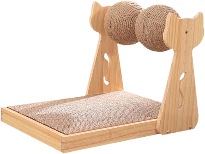 Cat Scratcher Lounge Bed Multi-Functional Scratching Mat Board for Kittens Playing Sleeping Training Furniture Protector- with Ball