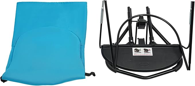 Pet Rocking Chair Solid Color Breathable Dog Bed Chair Portable Foldable Dog Cat Chair for Small Pets Weighing Less Than 33.07 lbs, 3 Levels Adjustable Height, Washable&Removable (Blue)