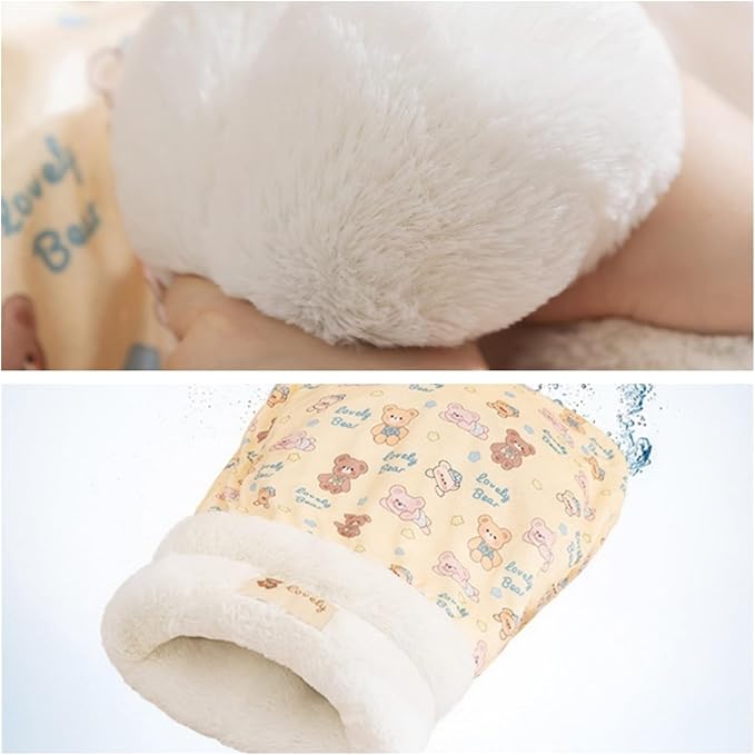 Cat Sleeping Bag for Indoor Cats, Cozy Pet Nest for Cats, Fluffy Cat Bed Cave for Small Dog Cat, Self Warming Winter Pet Sleeping Bags for All Seasons Indoors (Brown A)