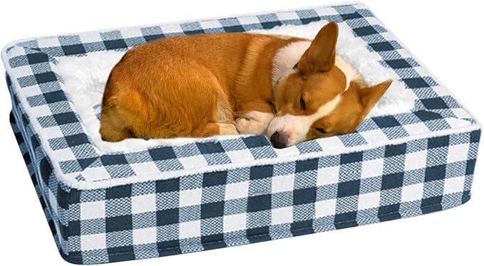 Washable Dog Bed | Soft Pet Calming Sleeping Nest Furniture - Pet Sofa Bed for Small Dogs - for Living Room Crate Interior Bedroom Home