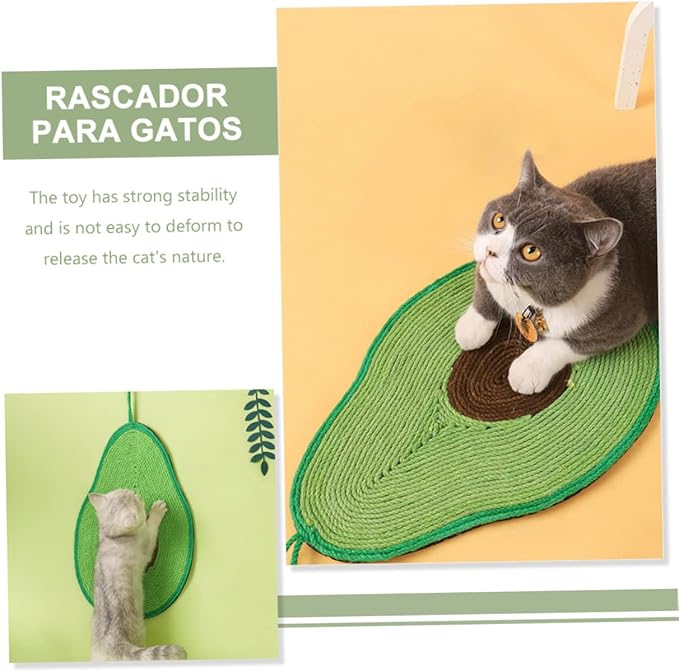 Cat Scratch Pad 16.92X11.02In Household Decorative Scratching Board Adorable Kitten Scratcher Cat Accessory for Indoor Play and Claw Maintenance