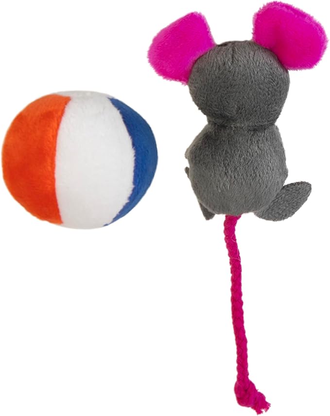 Mad Cat Beach Babe Catnip and Silvervine Plush Soft Cat Toy, Pack of 2