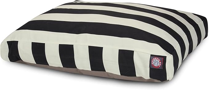 Majestic Pet Shredded Memory Foam Dog Bed Small with Removable Washable Cover – Rectangle Orthopedic Dog Bed–Durable Dog Crate Bed-Flat Dog Bed for Senior Dogs - (27x20) S - Links - Black
