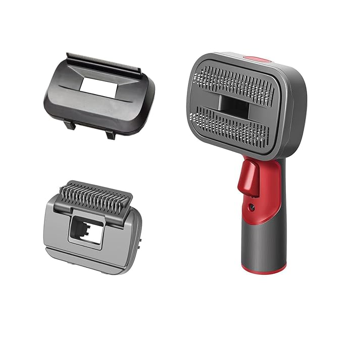 Fieety 3-in-1 Dog & Cat Hair Vacuum Brush for Grooming Compatible with Fieety U15/V7/Ultra 8/Elite 9 – Removes Loose Hair, Dander, Undercoat & Tangles – Self-Cleaning Design