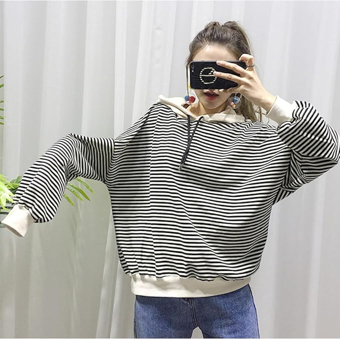 Matching Dog and Owner Clothes Separately Sold,Striped Mom Dad Dog Hoodie for Small Dogs Cats,Puppy Sweatshirt Fall Winter(Black,Owner L)