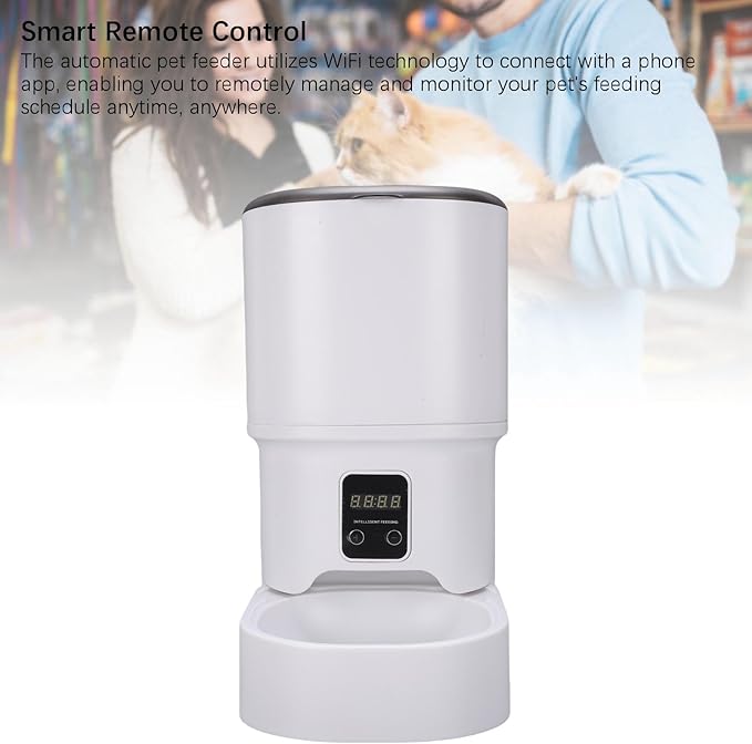 Automatic Cat Feeder Water Fountain Smart WiFi Pet Feeder and Water Dispenser with Remote Control APP for Cats and Dogs
