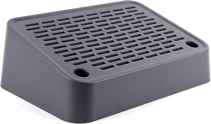 Cat Litter Box Ramp, Litter Box Step Mat with Filter Function, Cat Litter Catcher for Self-Cleaning Litter Boxes, Cats Pedal Stool Ideal for Kitten & Elderly Cats (Dark Grey)