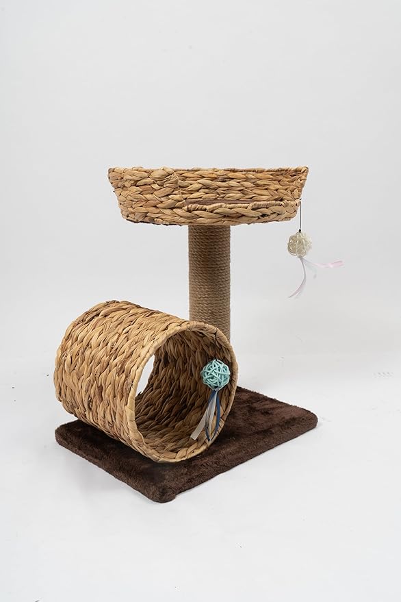 Large Cat House Bed - 40x31x50cm Spacious Pet Cave with Plush Cushion, Washable Cover & Sturdy Structure for Cats/Kittens - Indoor Pet Furniture