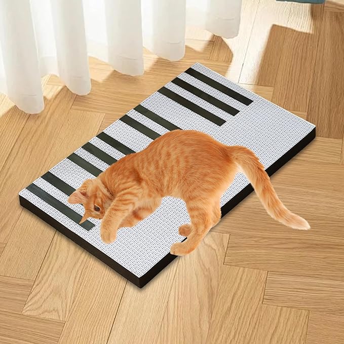 Cat Scratching Board Corrugated Paper Piano Keyboard Design Furniture Protector Lounge Bed Rest Play 17.32x11.02x0.79 inch
